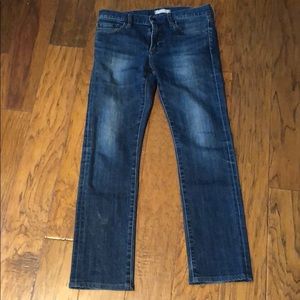 Uniqlo slim straight medium wash faded jean 29x30